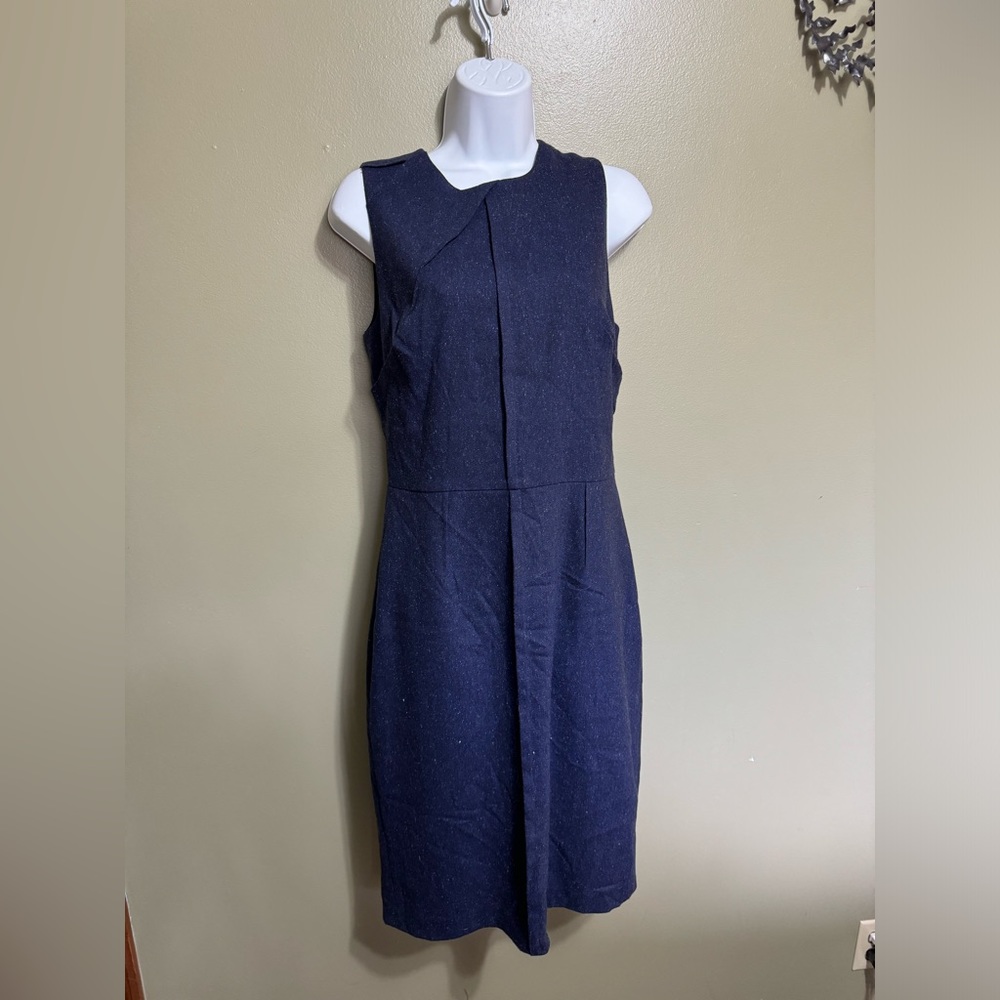 Banana Republic Blue Speckled Dress, Size 6 Tall